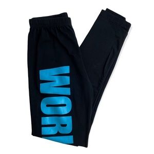 Workout Active Black & Blue Size Small Leggings